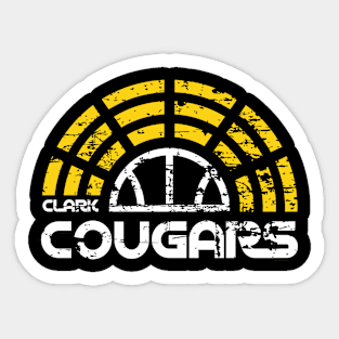 Clark Cougars Basketball Sticker